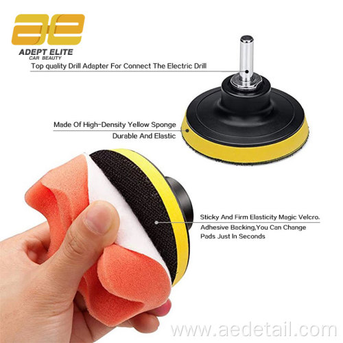 7pcs 3 inch Car Sponge Polishing Pad Set